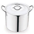 8 Quart Stainless Steel Stock Pot with Metal Lid & Dual Side Handles, Large Deep Cooking Pot for Soup, Stew, Boiling, Compatible with All Hob Types