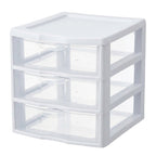 3-Tier Plastic Desktop Drawer Organizer – Compact Multi-Drawer Storage Cabinet to Tidy Up Your Desk & Countertop