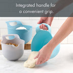 4-Piece Nesting Plastic Mixing Bowl Set – Convenient Stackable Prep Bowls with Pour Spouts & Comfort Handles for All Your Baking & Cooking Tasks