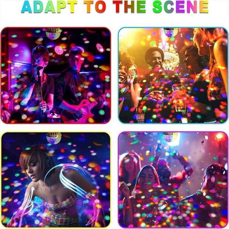 🎉 The Ultimate Party Essential — Colorful Rotating Disco Ball Light